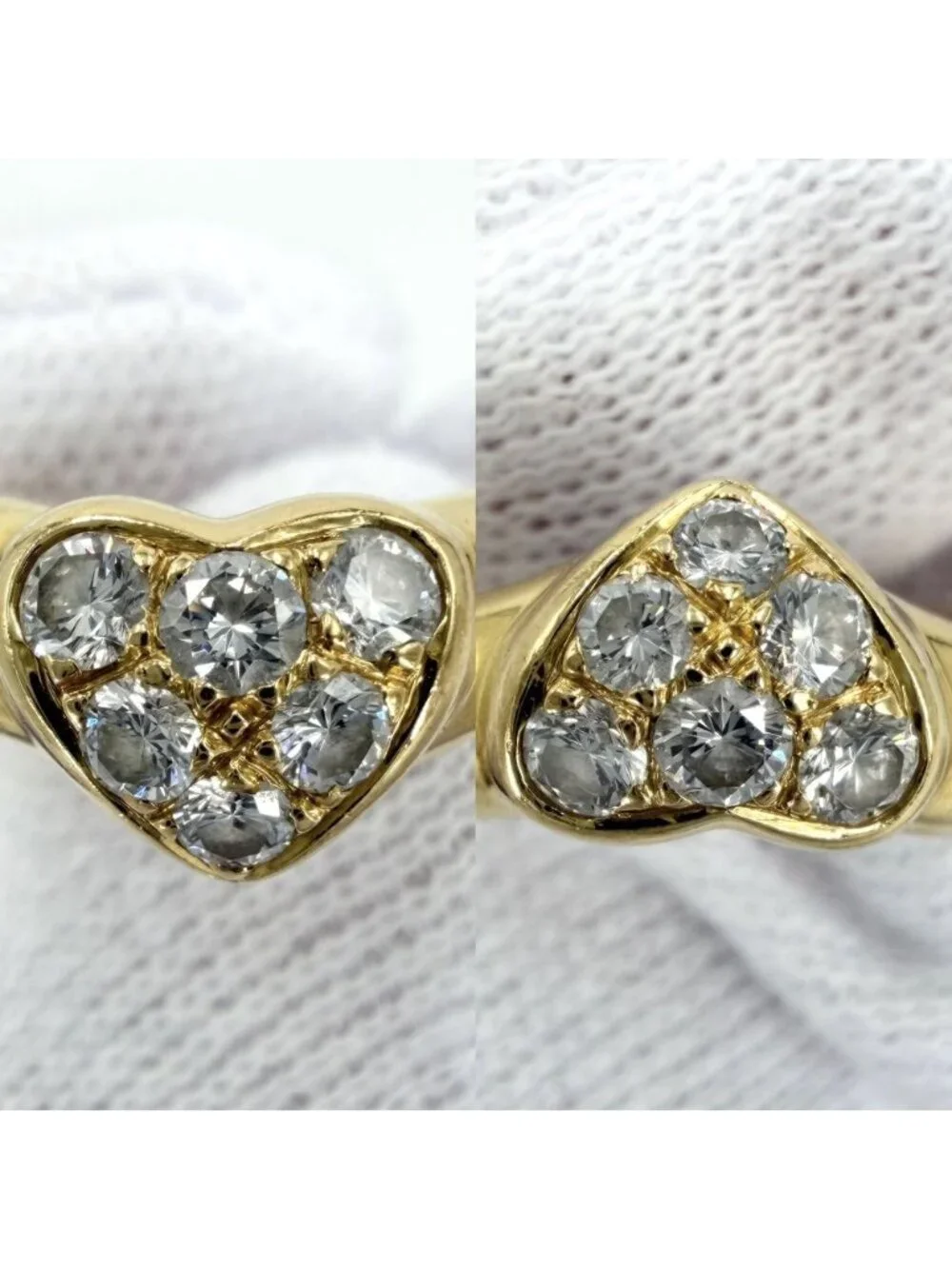Tiffany & Co Ring Heart Friendship YG 18k Yellow Gold Diamond
